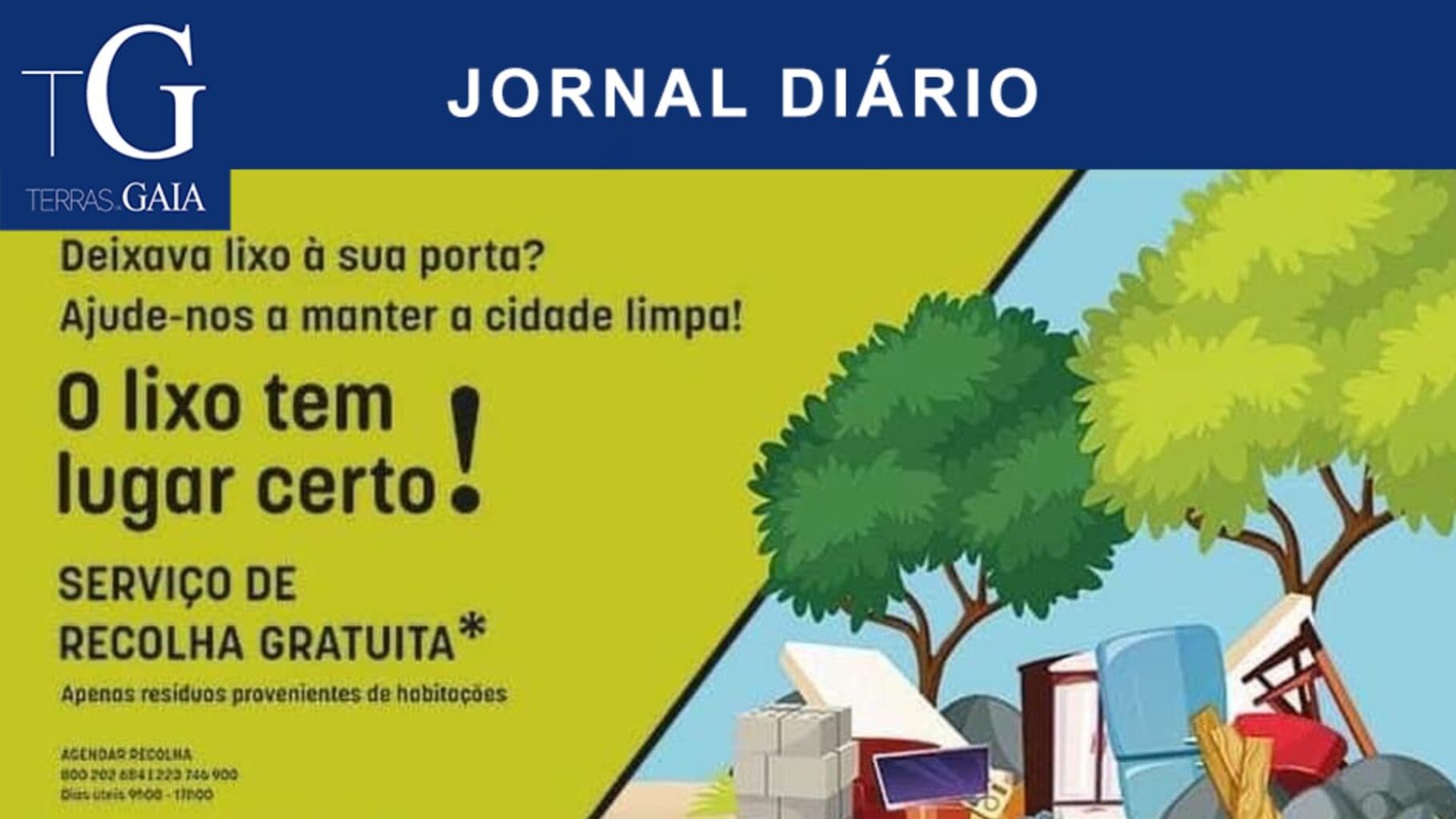 Câmara de Gaia dispõe de um serviço gratuito de recolha
