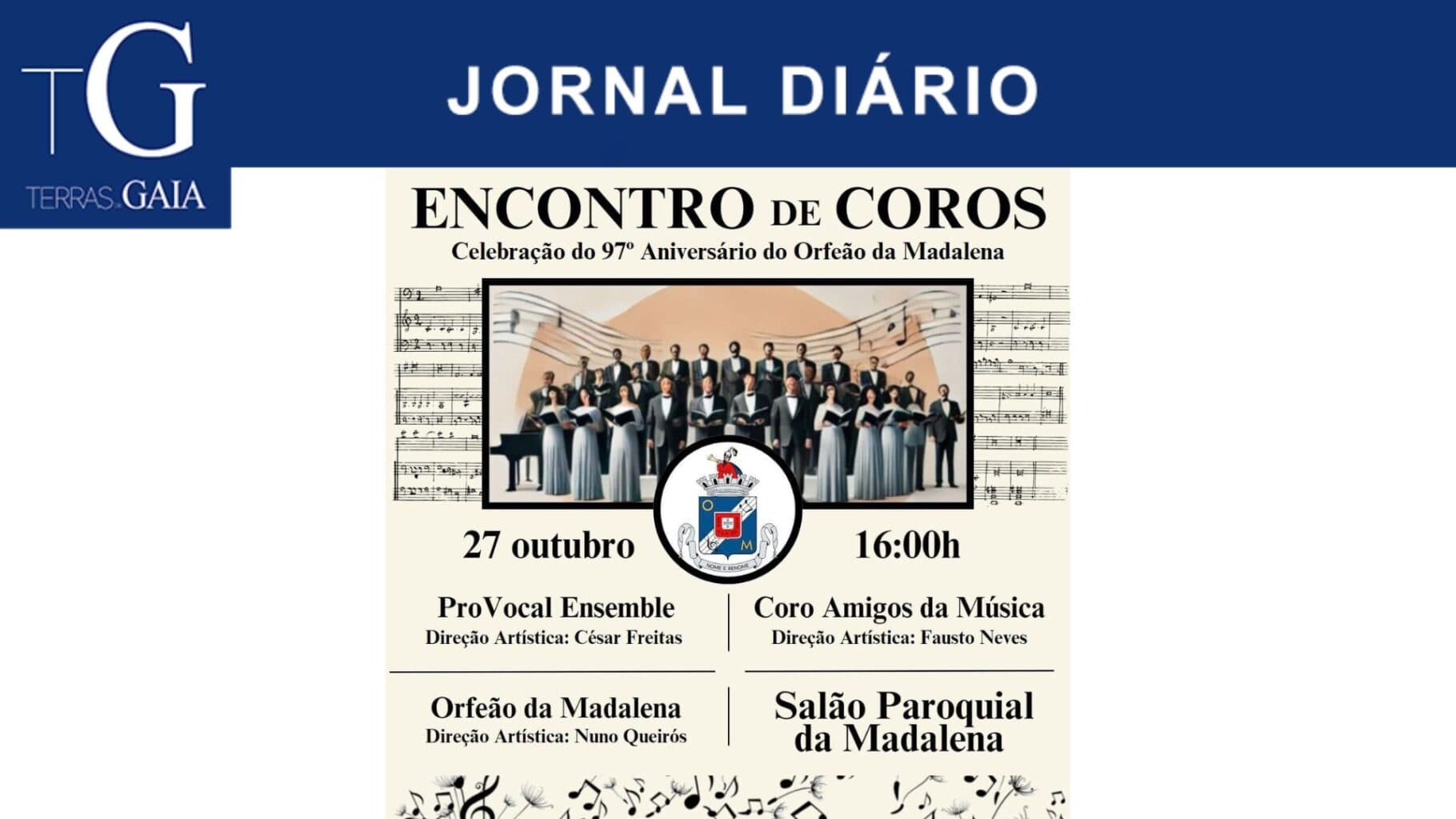Encontro de Coros pela Celebração do seu 97° Aniversário