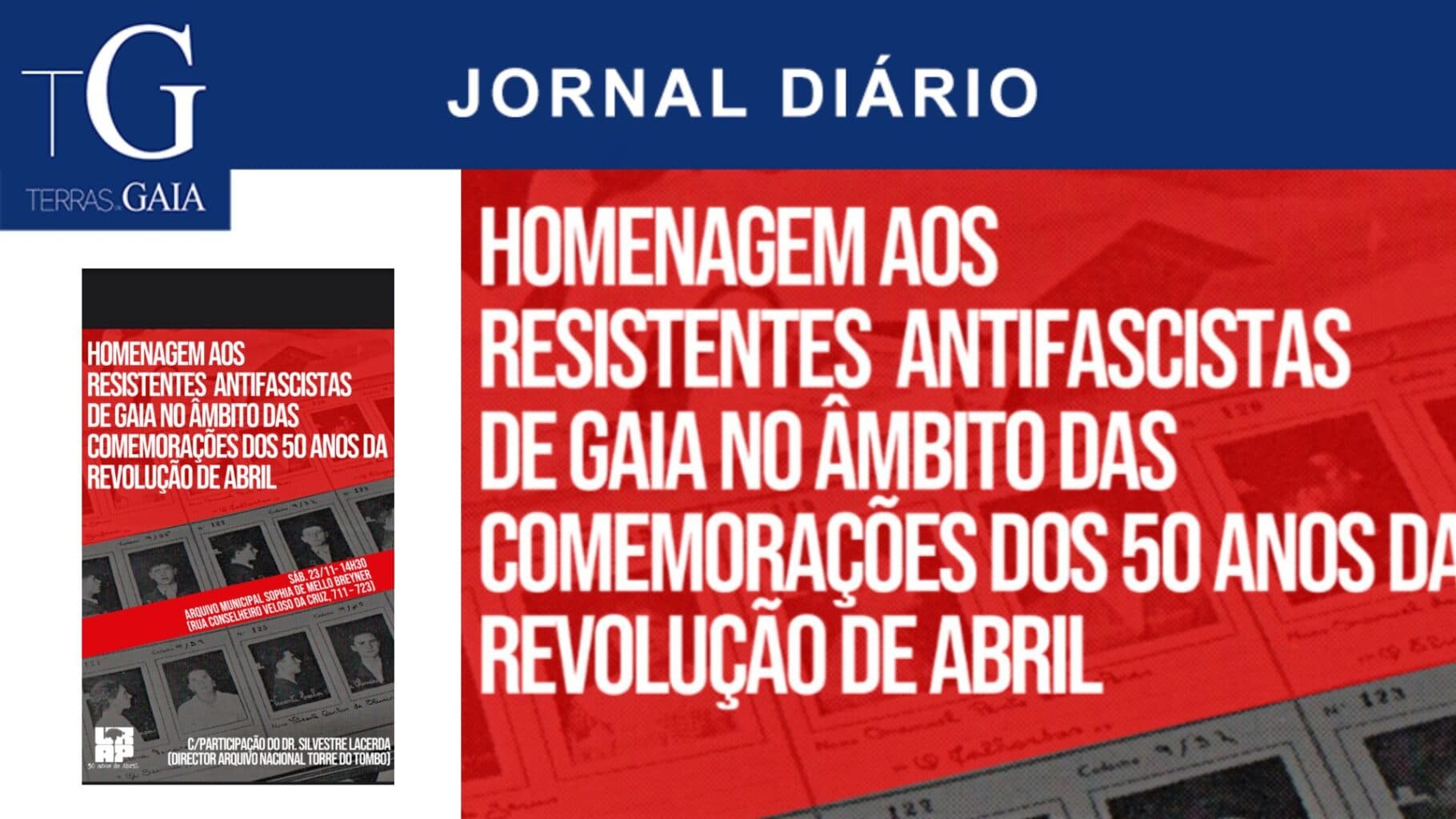 Sessão de Homenagem aos Resistentes Antifascistas de Gaia