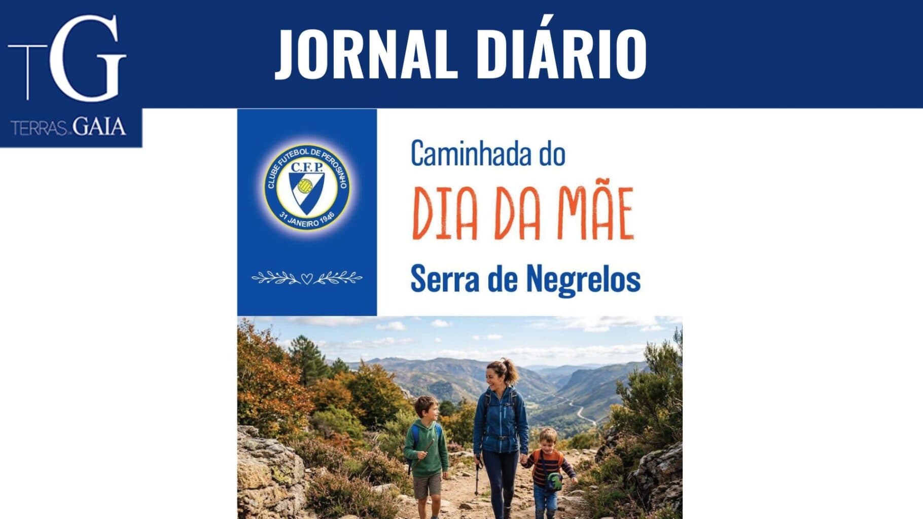 Caminhada do Dia da Mãe reúne famílias na Serra de Negrelos